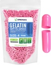 XPRS Nutra Boyutu 4 Boş Kapsüller - 1000 Kont Small Boş Gelatin Capsules - Pills DIY Capsule - Sağlam Bovine Pill Gel Caps For Do-It- Yourself Supplements (Pink)