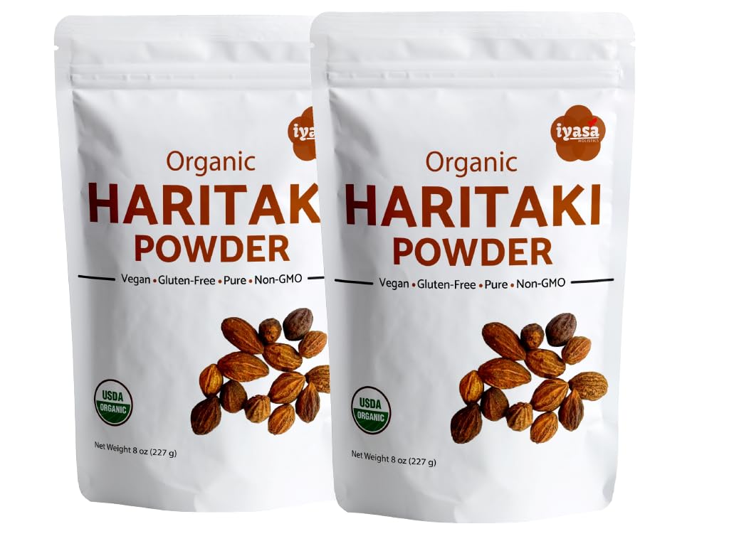 Organik Haritaki Meyve Toz Harde Harad Terminalia chebula Kadakapudi 16 Oz 453 GM 1 Pound Digestion Gas Relief Sağlıklı Bowel Function Ayurveda Superfood Resealable Pouch