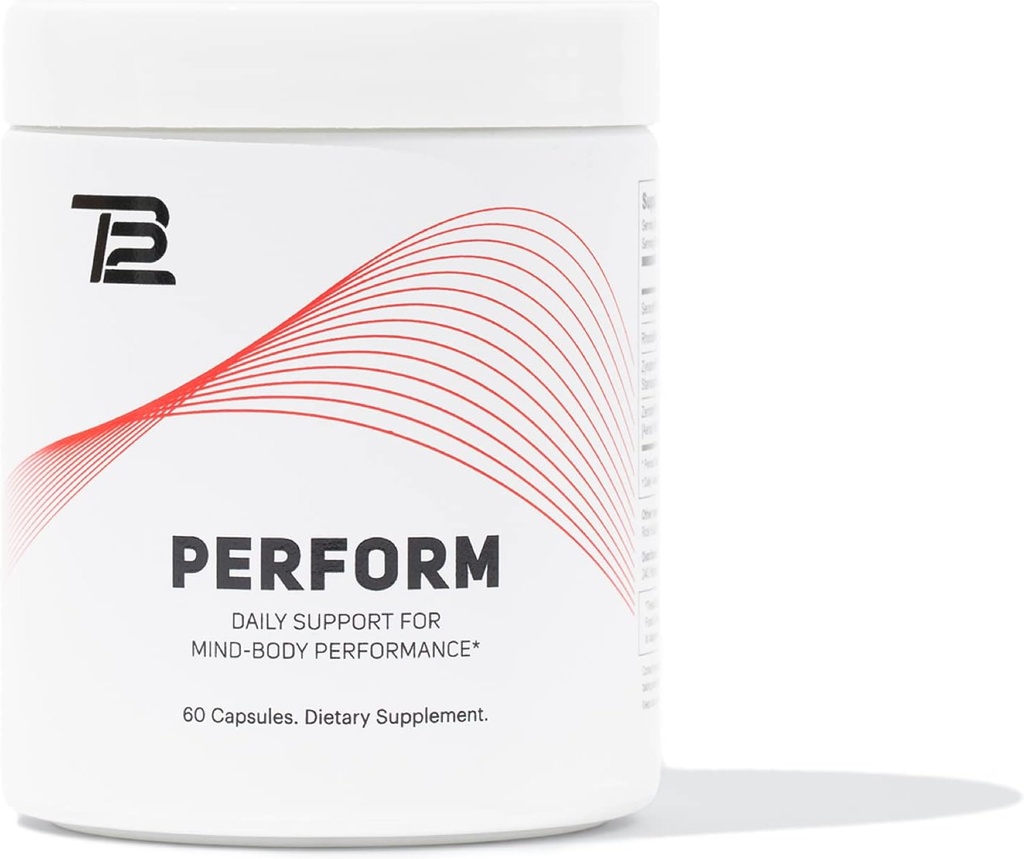 TB12 Perform - Premium Performance Supplement with Mango Leaf, Sceletium, Rhodiola, και Ashwagandha για την προώθηση σταθερής ενέργειας, εστίασης βοήθειας και γνωστικής λειτουργίας, και Mood Mood και άγχος υποστήριξης
