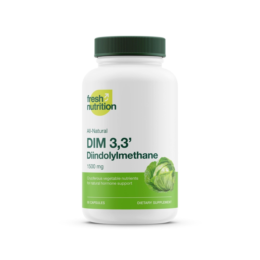 Συμπλήρωμα DIM 500mg - Διινδολυλμεθάνιο για Οιστρογόνο Μεταβολισμός, Ορμονική Υγεία, Ακμή & Αντιοξειδωτική Υποστήριξη – Vegan, Μη ΓΤΟ, Χωρίς Γλουτένη - 90 Κάψουλες