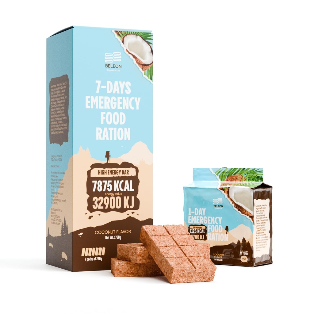 MRE Acil Gıda Tedariki - 7 gün Piramit Biscuit Bars MRE Meals Askeri 2024 Yaşam Kit - 20 Yıl Raf Life Kampı