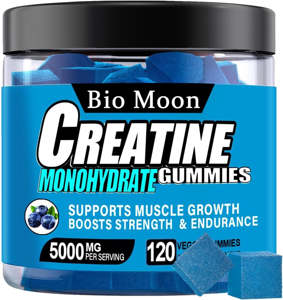 Cyhidrat Gummies 5000 mg for Men & Women, Chewables Kre Builder, Energy Boost, Pre-Workout Supplement (120 Count)- Blueberry Flavour