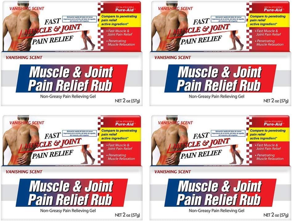 Kas & Joint Pain Relief Rub, Minor Arthritis, Backache, Muscle & Ortak Ağrı Sigarası, 2oz (4pk)