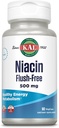 KAL Niacin 500 mg Flush Ücretsiz - B3 Supplement - Metabolism ve Enerji Desteği - Skin, Nerve, Digestive Health and Circulation Support - Vegan Vitamin, 60-Day Garanti, 60 Hizmet, 60 VegCaps