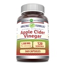 Amazing Formulas Apple Cider Vinegar 1500 mg In Service Supplement | Capsules | Non-GMO | Gluten Free | Made in USA (360 Count)