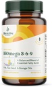 BIOACTIVE NUTRIENTS BiOmega 3-6-9 Kadınlar ve Erkekler için Softgels - Omega 3 6 9 - En İyi Fish, Flaxseed Oil ve Borage Oil Supplements - 1200 mg - 90 Softgels