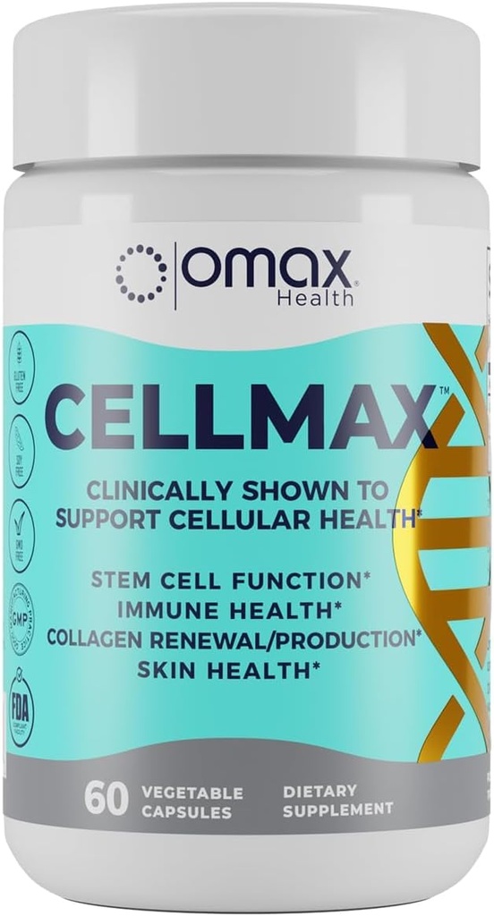 Omax3 Cepmax - Hücre Sağlığı Destekler, Klinik olarak Proven, PolySea Seaweed Ekstraksiyon, Antioksi Koruma, Kolaj Üretimi, Boosts Immune Function, Sustainable & Pure Formula