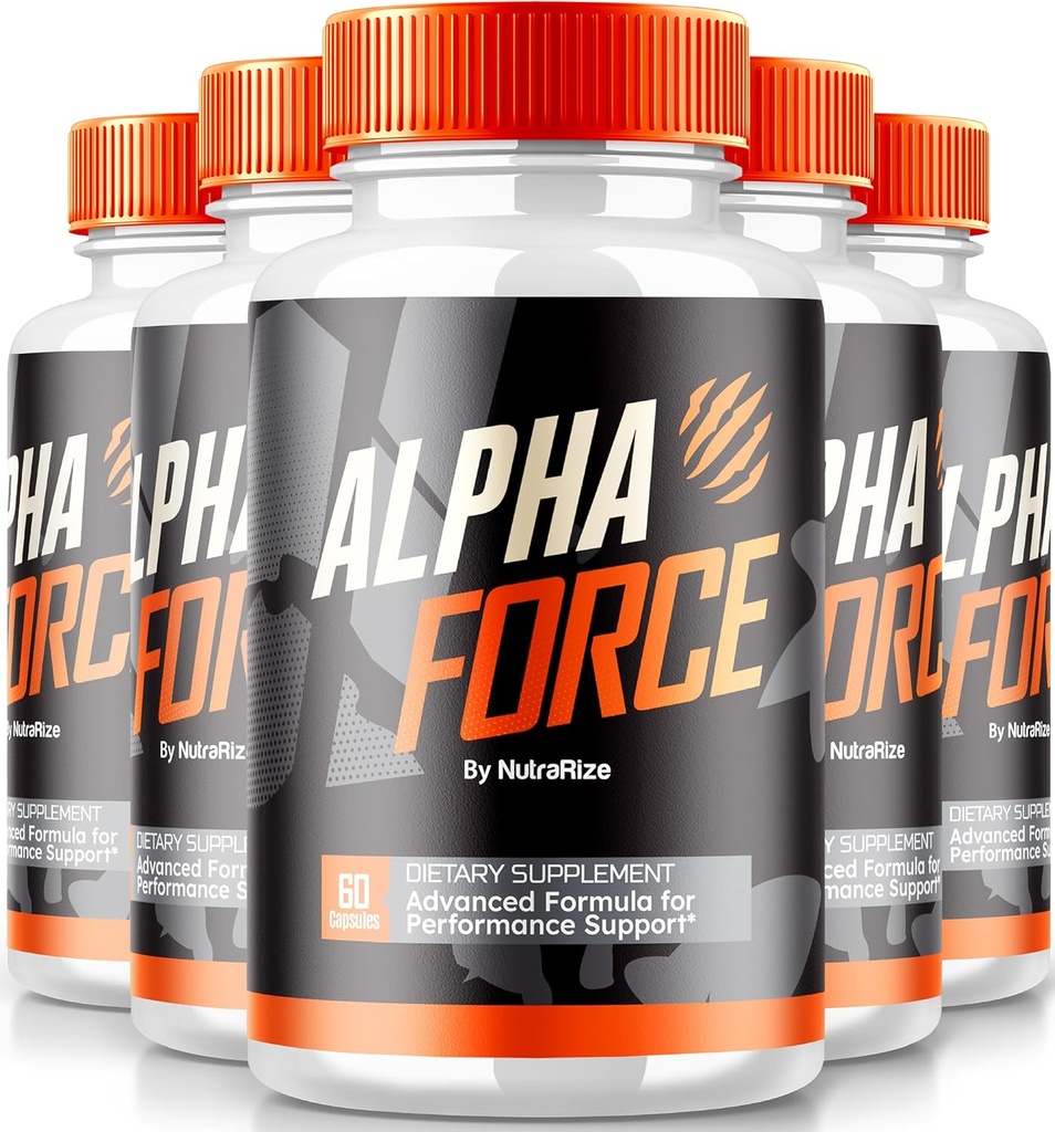 NutraRize (5 Alpha Force Capsules, All Natural Pills to Support Energy and Performance, Nutritional Formula for General Health, Resmi AlphaForce Review (300 Capsules)