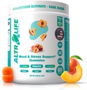 Kava Kava Gummies - συμπλήρωμα ανακούφισης από το στρες με γλυκινικό μαγνήσιο, Rhodiola Rosea, Ιερός Βασίλειος - 30 Υπηρεσίες για την ήρεμη διάθεση, εστίαση & υποστήριξη ύπνου - συμπληρώματα κορτιζόλης για γυναίκες και άνδρες