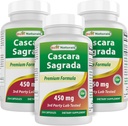 En İyi Doğallar Cascara Sagrada 450 mg 250 Capsules (250 Kont)