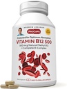 ANDREW LESS VitaminMAN B12 500 720 Capsules - Abhidrasyon- Korumalı Mekobalamin (Doğal Coenzyme Vitamin B12), Enerji ve Stres Desteği için Temel, Plus B-Complex, Swallow Capsules kolay