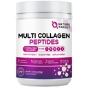 NATI TARGET Multi Collagen, Toz - Tip I, II, III, V, X - Hydrolyzed Collagen Hydro C Hyaluronic Acid, Supports Skin Hair Nail & Joint, Grass-Fed, Non-GMO, 35 Hizmet