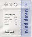Dew Well Wind Down Sleep Patches - Melatonin Free Chamomile & Passion Flower Patches for Natural Rest Aids - Migraine Relief - Sleep Manual & Hot Sleeper Relief - 6 Count Clear Clear Clear