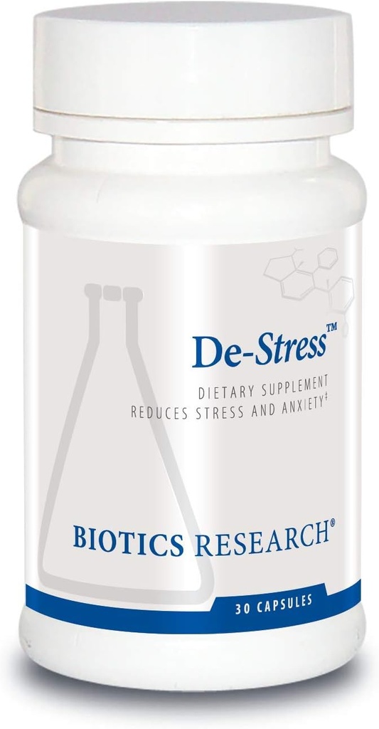 Biotics Araştırma De-Stress Patented Nutrient Calmness, Sağlıklı Uyku Alışkanlıkları, Tüm Doğal Destekler Ruh Sağlığı ve Calm. 30 Capsules
