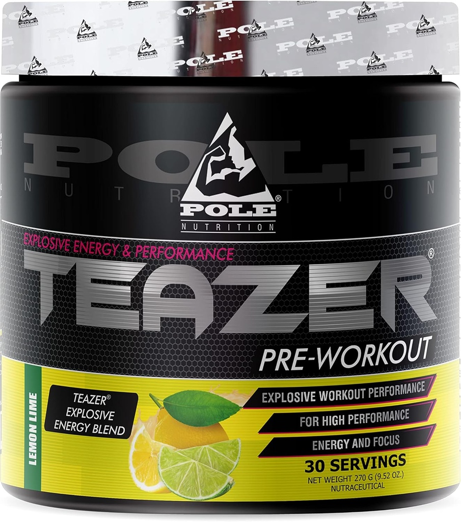 Pre-Workout Toz | Flavoured, maksimum Performans Formula | 270 Gram, 30 Hizmet (Lemon Lime)