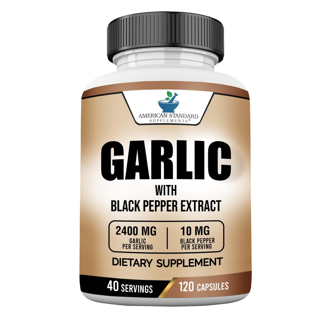 American Standard Supplements, 2400 mg Per Black Pepper Fruit Extract – Vegan, Gluten Free, Non-GMO, 120 Capsules, 40 Servisler