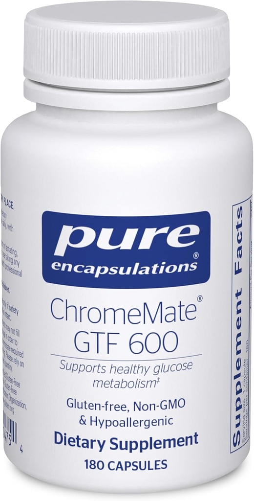 Pure Encapsulations ChromeMate GTF 600 | Metabolism ve Lean Muscle için Tamam* | 180 Capsules