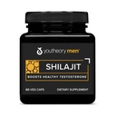 Youtheory Men's Shilajit - 250 mg Shilajit Κάψουλες - Συμπλήρωμα Ενέργειας - Υποστηρίζει Stamina & Αντοχή* - Γλουτένη, Γαλακτοκομικά & Σόγια Χωρίς - 60 Veg Κάψουλες
