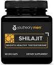Youtheory Men's Shilajit - 250 mg Shilajit Capsules - Energy Supplement - Supports Stamina & Endurance* - Gluten, Süt & Soy Free - 60 Veg Capsules