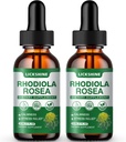2 Pack 2000MG Rhodiola Rosea Tincture - Organik Doğal Rhodiola Rosea Ekstraksiyonu Stres için Tamamlanmış, Mood, Enerji ve Beyin Desteği - Daha İyi Absiyon, Sugar Free 4 Fl Oz