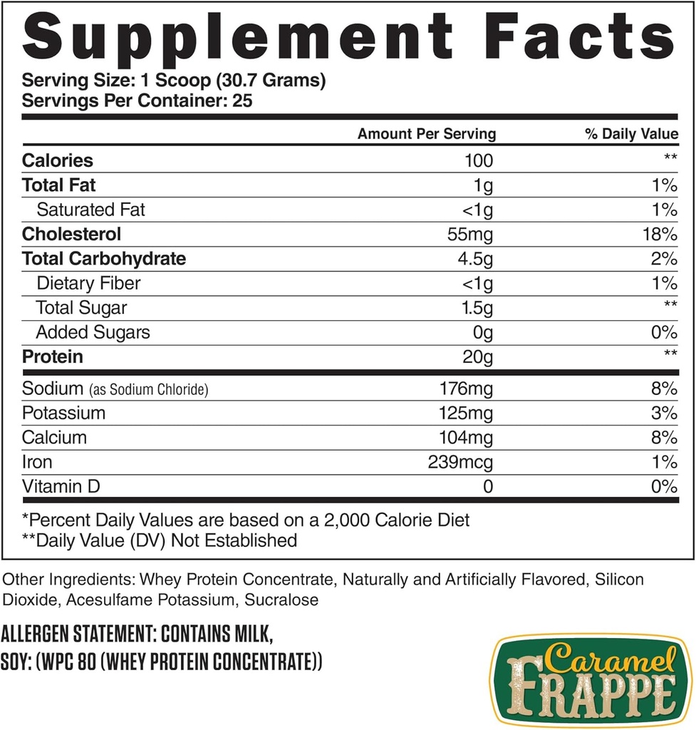 Steel Supplements Whey-Pro | Whey protein Toz for Men and Women | Caramel Frappe | 25 Servisler (1.69lbs) | BCAA Amino Asits | Essentials | Gluten Free | Low Carb