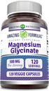 Şaşırtıcı Formulaler Magnezyum Glycinate 500 Mg | Veggie Capsules Supplement | Non-GMO | Gluten-Free | Made in USA (Unflavored, 120) Count)