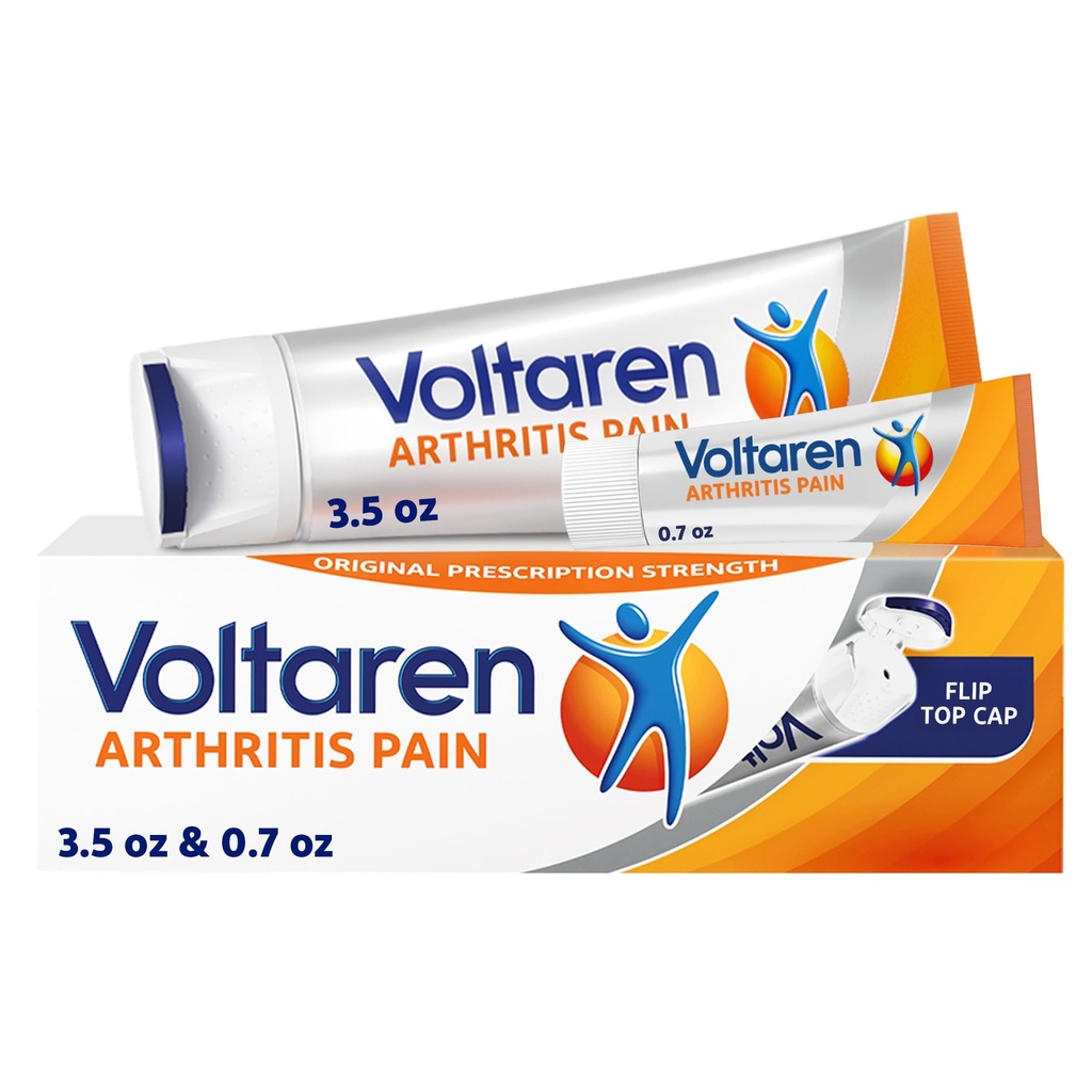 Voltaren Arthritis Pain Gel, Diclofenac ile Güçlü Topical Artritis Ağrısı Yardımı - Kolay Açık Cap - 100 g Tube And 20 g Seyahat Boyutu Tube