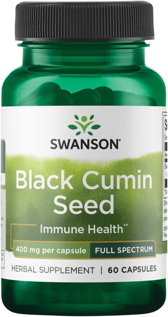 Swanson Full Spectrum Black Cumin Tohum 400 Milligrams 60 Capsules