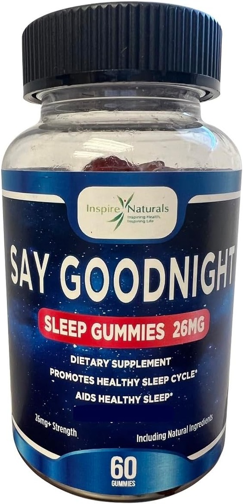 Say Night Melatonin Gummies - Μελατονίνη 2mg, Passionflower, Μπορεί να προωθήσει έναν υγιή κύκλο ύπνου, μη-Habit Forming, φυσικά συστατικά, μπορεί να βοηθήσει να ηρεμήσει & να χαλαρώσετε το σώμα, 60 Gummies