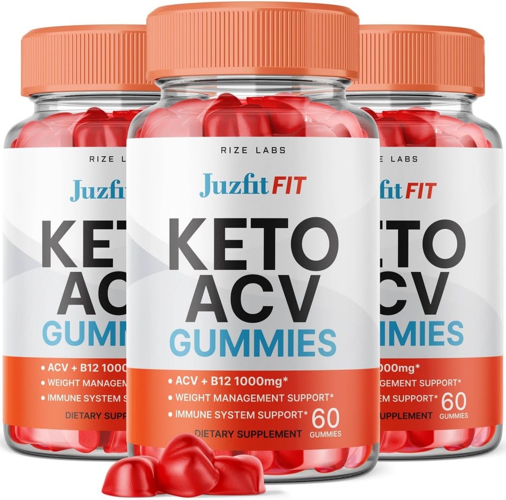 rize labs - Juzfit FIT Keto ACV Gummies για Σύνθετη απώλεια βάρους με το μηλίτη ξύσμα μήλου, συμπλήρωμα για το λίπος κοιλιά & επιπλέον δύναμη (180 Gummies)