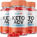 rize labs - Juzfit FIT Keto ACV Gummies για Σύνθετη απώλεια βάρους με το μηλίτη ξύσμα μήλου, συμπλήρωμα για το λίπος κοιλιά & επιπλέον δύναμη (180 Gummies)