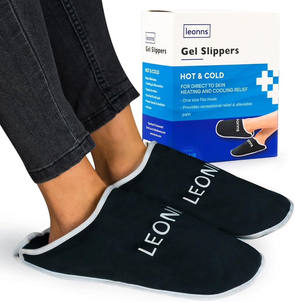 Gel Buz Paketi Tertipleri - Ayak Ağrısı için Sıcak ve Soğuk Terapi sağlayın, Ayaklar için Neuropati Ağrısı Yardımı, Gout Relief, Swollen Feet, Plantar Fasciitis ve Heel Spurs- One Scale Fits Most (Black)