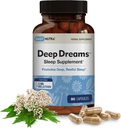 Deep Dreams ~ Natural Sleep Supplement - Promotes Deep, Restful Sleep - Blend of Melatonin, L-Tryptophan, Apigenin, Valerian, Chamomile, & Passionflower (90 Capsules)