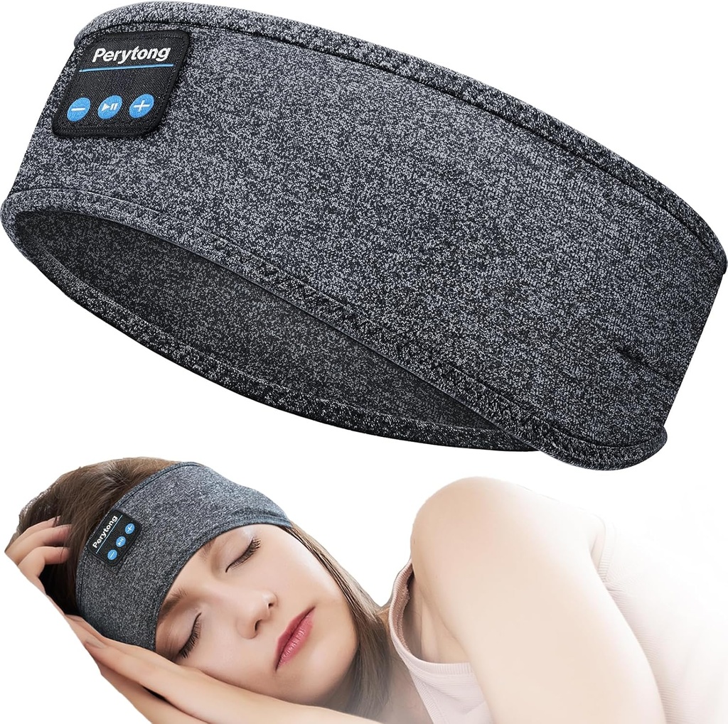 Perytong Sleep Dresss Bluetooth Headband, Sports Wireless Earphones Music Sleep Earbuds with HD Stereo Speaker for Mom Women Men Teen Run Cool Gadgets Benzersiz Armağanlar