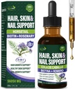 Herbal Liquid Drops, Saç Büyümesi, Sağlıklı Skin & Nail Büyüme, Attail Biotin Rosemary Extract ile. 2oz