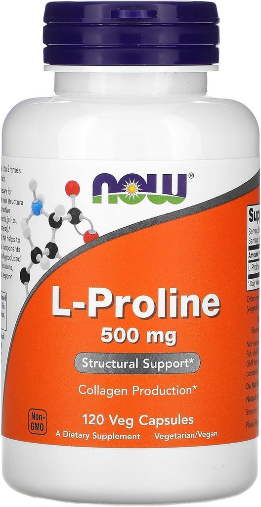 Proline, 500 mg, 120 Vcap by Now Foods (Pack of 4)