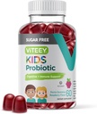 Çocuklar için Viteey Probiyotik Gummies - 2 Milyar CFUs - Probiyotiks Kids Constipation Relief, Natural Immune & Digestive Health Support - Vegan, Gelatin Free, GMO Free - Tasty Chewable Raspberry Flavored
