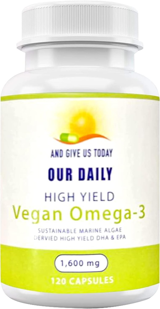 Günlük Vites Vegan Omega-3 Supplement - Deniz Algıları DHA & EPA Fatty Asits - Plant-Based Fish Oil Alternative - Carrageenan Free Softgels for Eye Health & Optimal Wellness Wellness Wellness