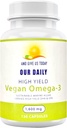 Günlük Vites Vegan Omega-3 Supplement - Deniz Algıları DHA & EPA Fatty Asits - Plant-Based Fish Oil Alternative - Carrageenan Free Softgels for Eye Health & Optimal Wellness Wellness Wellness