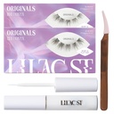 Lilac St - Originals Start Kit - Natural Faux Eyelash Clusters (10mm & 12mm), Clear Lash Glue, & Lash Applicator - Hafif & Yaşama benzer - Son 10 Gün - Cruelty Free, Vegan - 20 Lashes