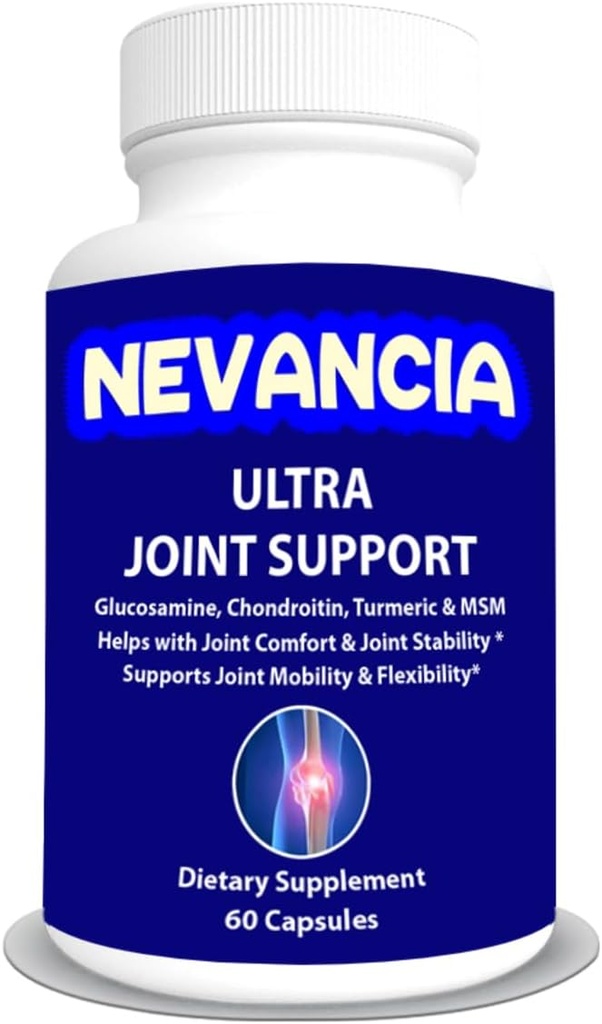 Ultra Ortak Destek - Glucosamine, Chondroitin, Turmeric, MSM, Boswellia, Bromelain, Methionine - Ortak Konfor ve Stability ile Yardım - Ortak Flexability & Mobility - 60 Capsules