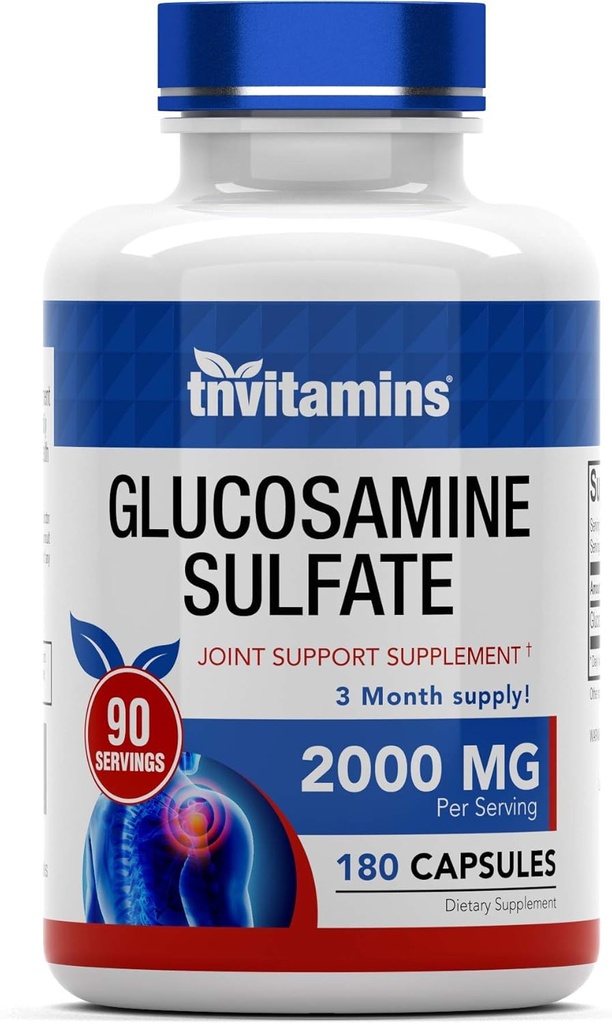 tnvitamins Glucosamine Sulfate Κάψουλες 2000 MG (180 Count) 