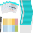 MARFOREVER 39 Defs Pill Pouch Çanta, Reusable Tıp Çanta Pill Pouches Hologramlı Tıp Paketleri Seyahat Pill Organize 28 Adet Plastik Pill Çantaları Slide Lock 10 Dokümanlar ve 1 Apple Marker