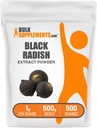 BulkSupplements.com Black Radish Extract Powder - Spanish Black Radish Supplement, Herbal Supplement - Vegan & Gluten Free, 1g per Serving, 500g (1.1 lbs) (Pack of 1)
