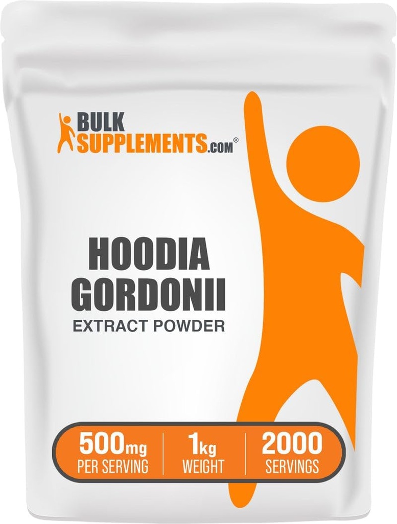 BulkSupplements.com Hoodia Extract Toz - Hoodia Supplement, Hoodia Gordonii Ekstraksiyon - Herbal Supplement, Vegan & Gluten Free, 500 mg per Service, 1kg (2.2 lbs) (Paket 1)