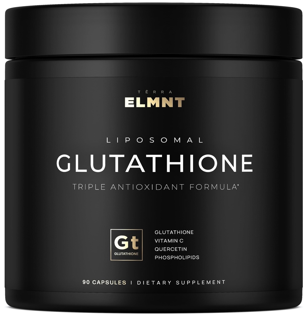 2150mg Super Liposomal Glutathione Supplement w. Vitamin C, Quercetin & Pure L Glutathione 2000mg Triple Action Formula Glutathione Liposomal Supplement w. Phospholipid Layer - 90 Pills, Non-GMO