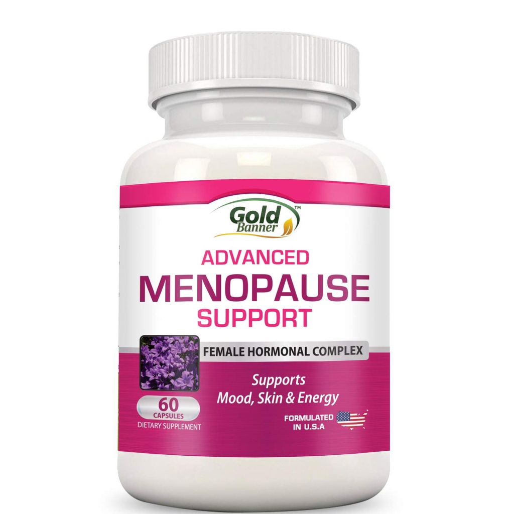 Gelişmiş Menopause Destek - Sıcak Flashes için Doğal Kadın Hormonal Kompleksi, Mood Swings & Vaginal Kuruness - Black Cohosh, Soy Isoflavones & Herbal Türlü Formula - Hormonlar Dahil Değil