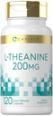 Carlyle L-Theanine 200 mg Supplement | 120 Capsules | Non-GMO, Gluten Free