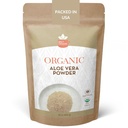 Organic Aloe Vera Powder for Skin & Hair – 4 oz. - Aloe Barbadensis - Μάσκα προσώπου για φυσική ομορφιά, USDA Certified Organic & Non-GMO