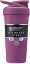 BlenderBottle Strada Shaker Cup, Paslanmaz Çelik Su Şişesini Wiresk, 24Ounce, Plum